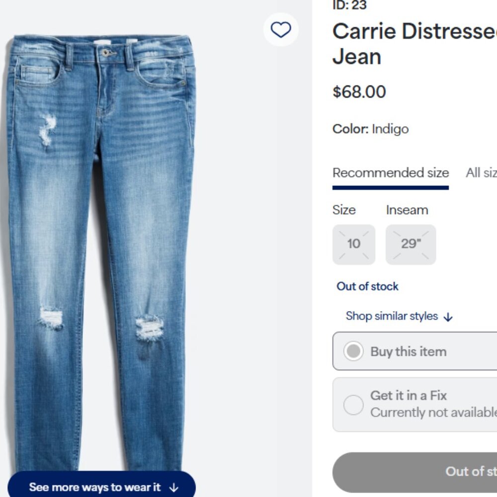Id:23 Skinny cut jeans Size 30